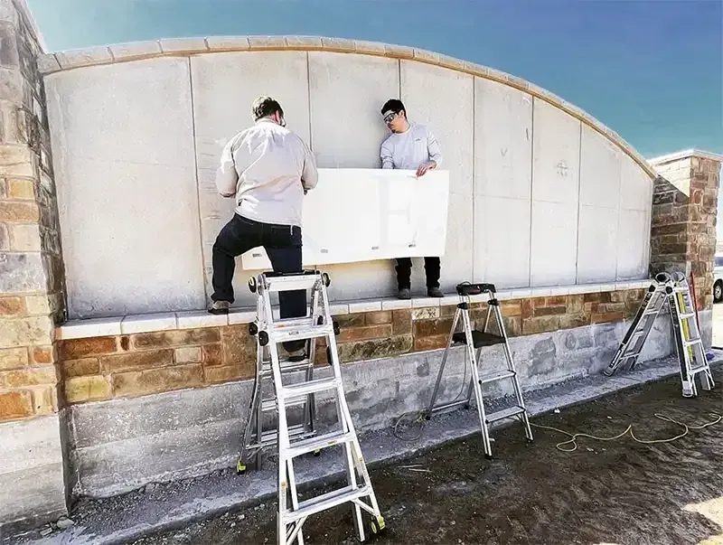 Commercial Work sandblasting project