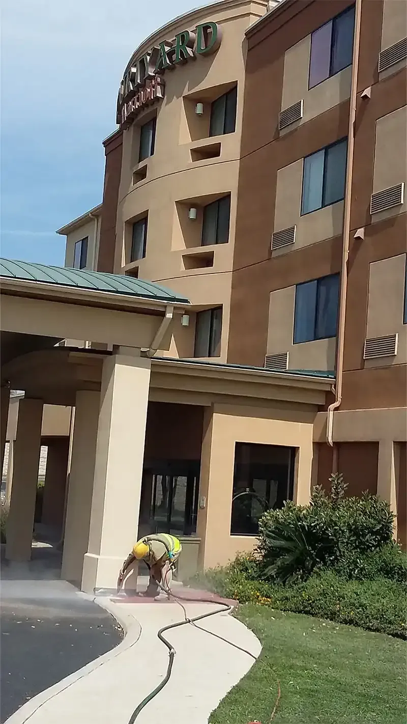 Commercial Work sandblasting project