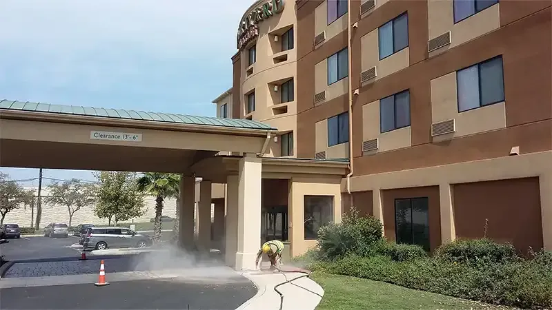 Commercial Work sandblasting project