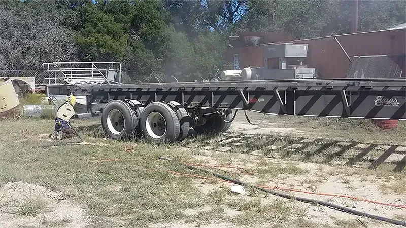 Industrial sandblasting project