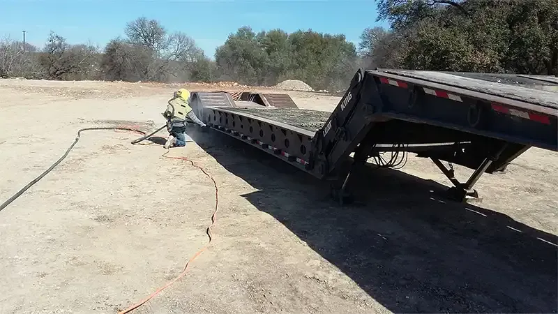 Industrial sandblasting project
