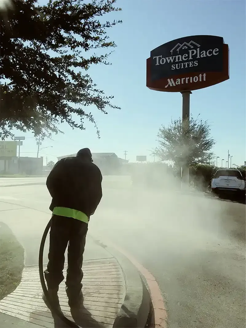 Commercial Work sandblasting project