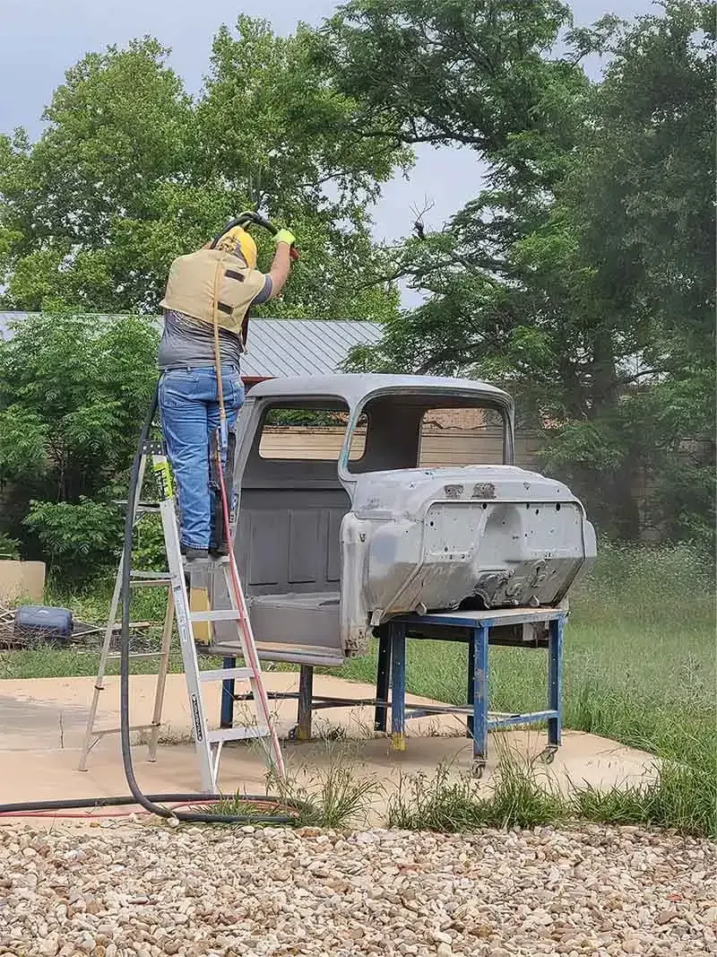 Industrial sandblasting project