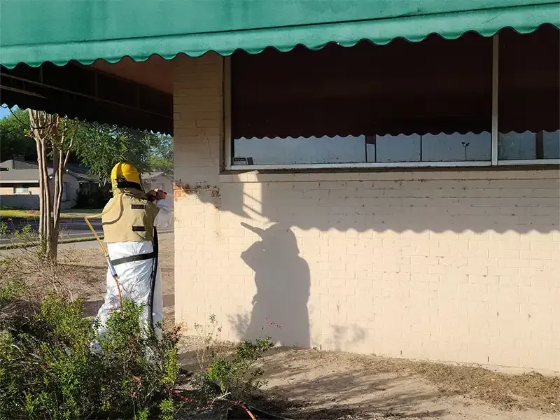 Residential sandblasting project