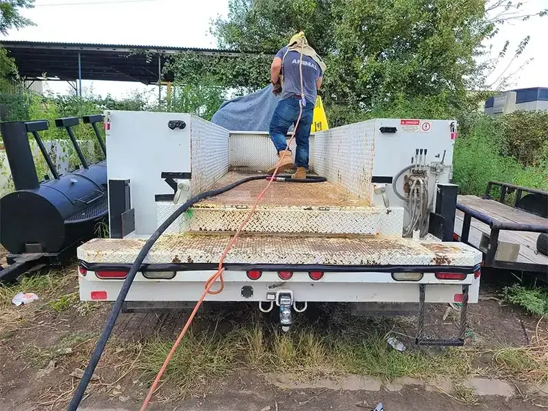 Industrial sandblasting project