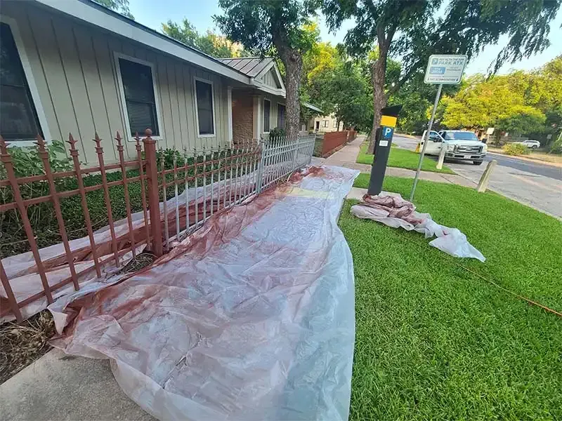 Residential sandblasting project