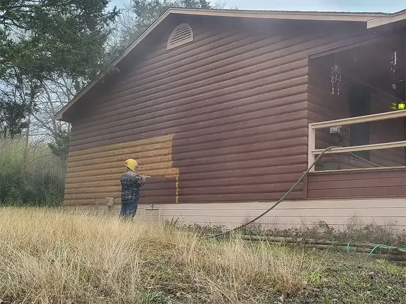 Residential sandblasting project