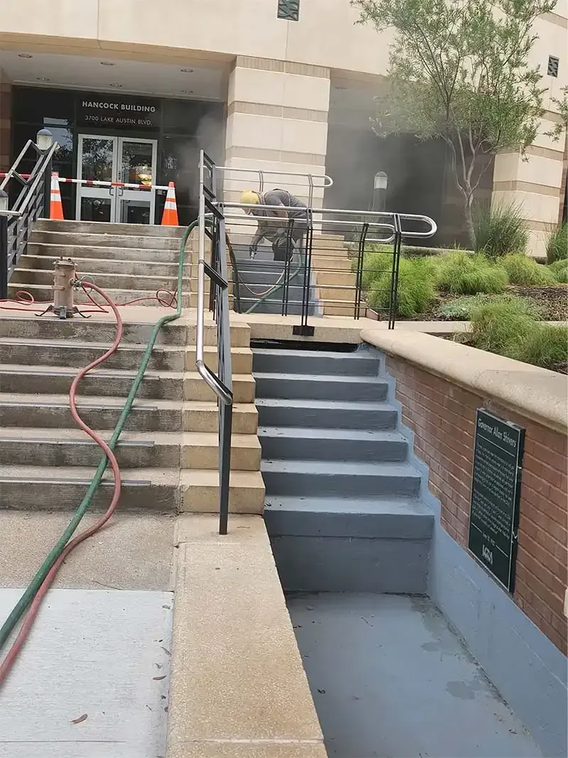 Commercial Work sandblasting project
