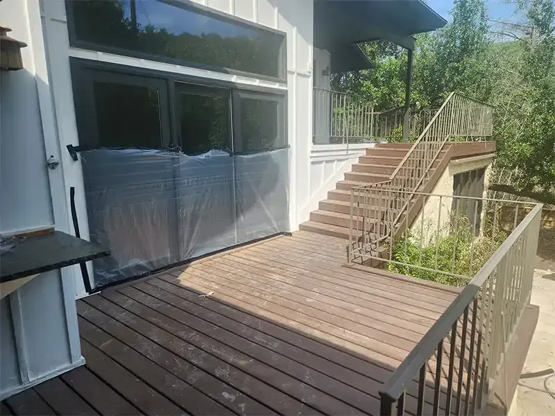 Residential sandblasting project