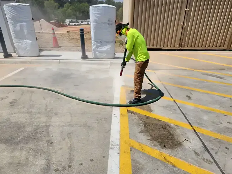 Commercial Work sandblasting project