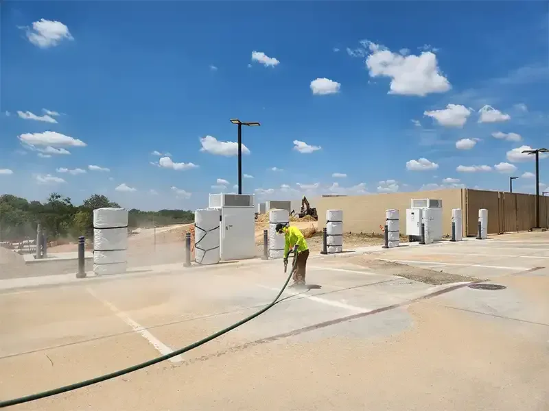 Commercial Work sandblasting project