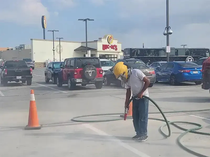 Commercial Work sandblasting project