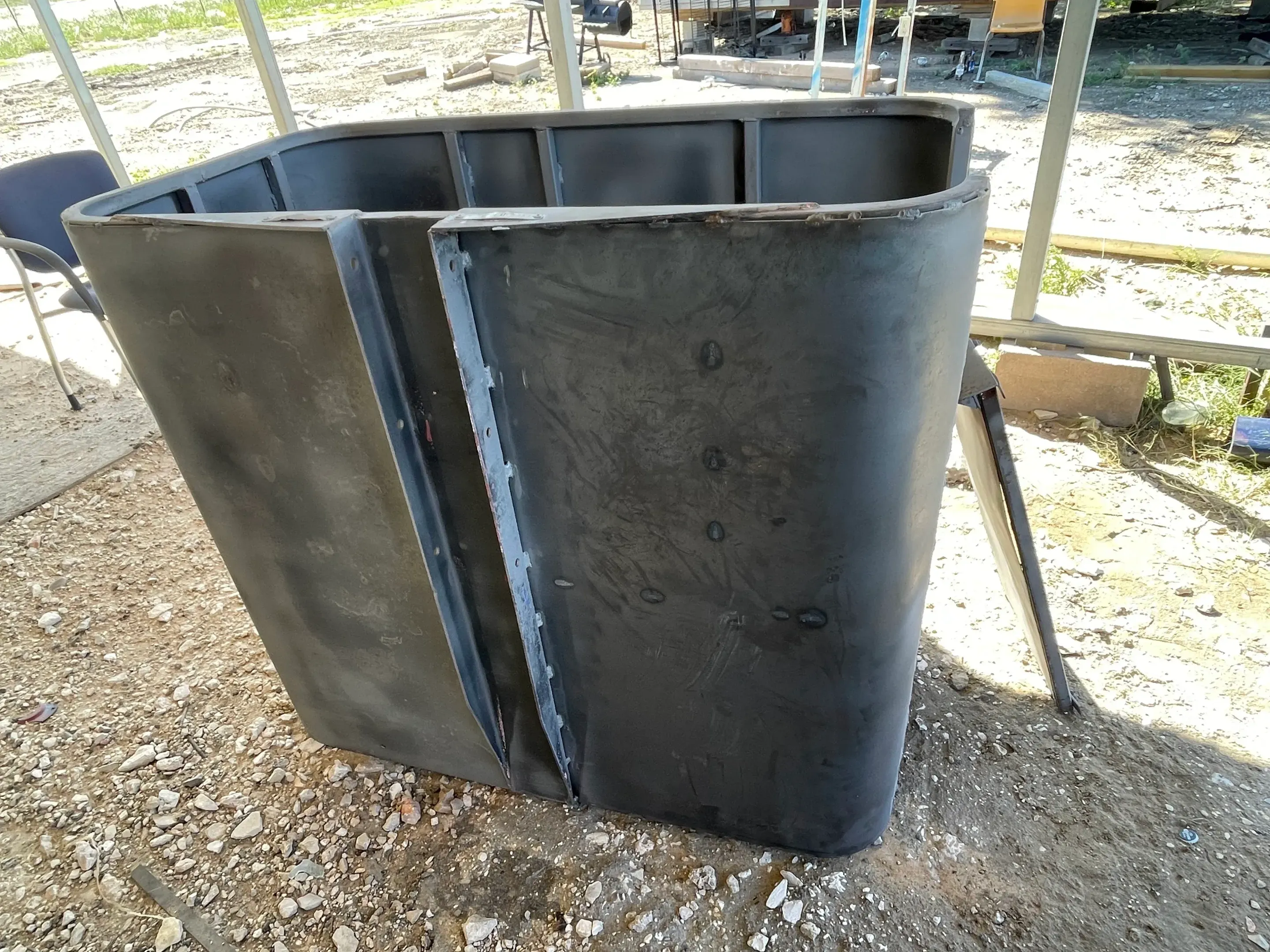 Industrial sandblasting project