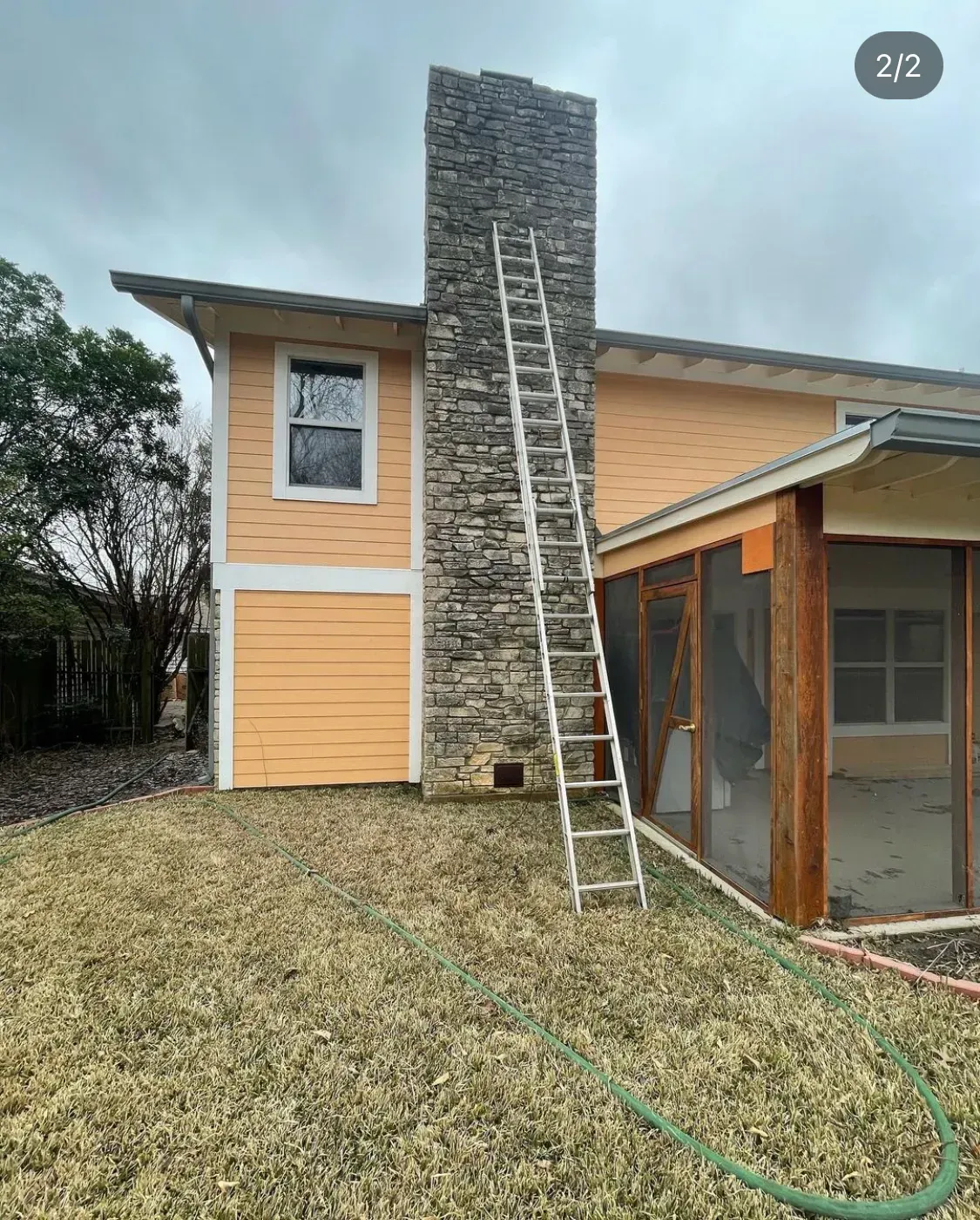 Residential sandblasting project