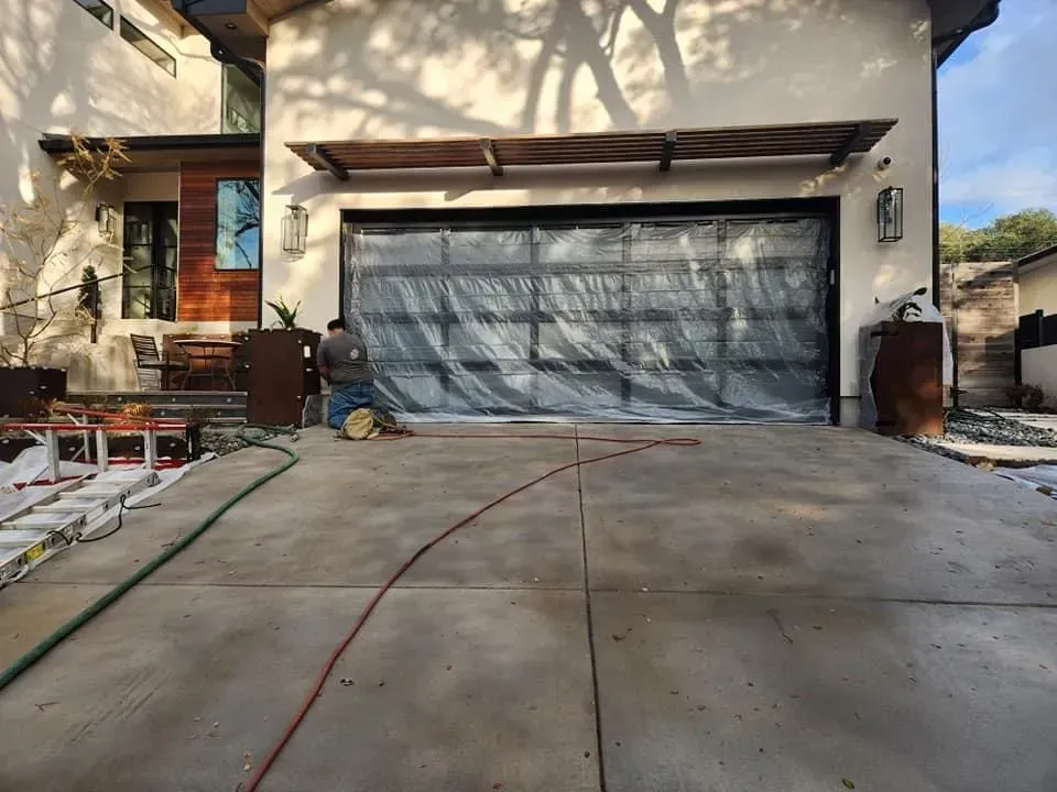 Residential sandblasting project