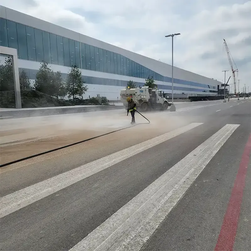 Commercial Work sandblasting project