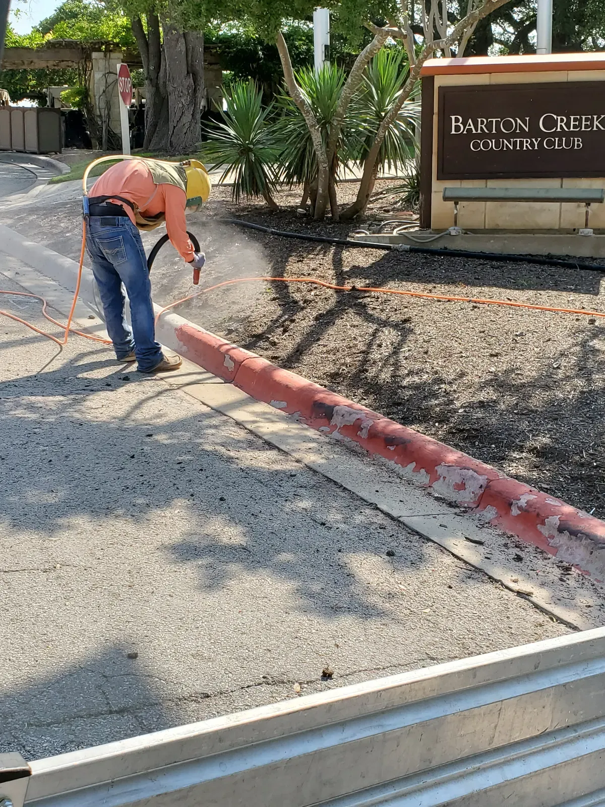 Commercial Work sandblasting project