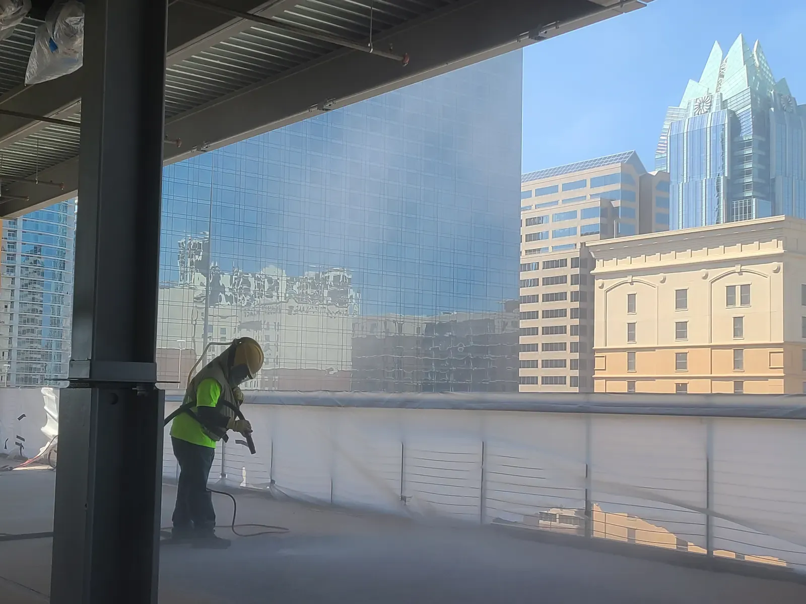 Commercial Work sandblasting project