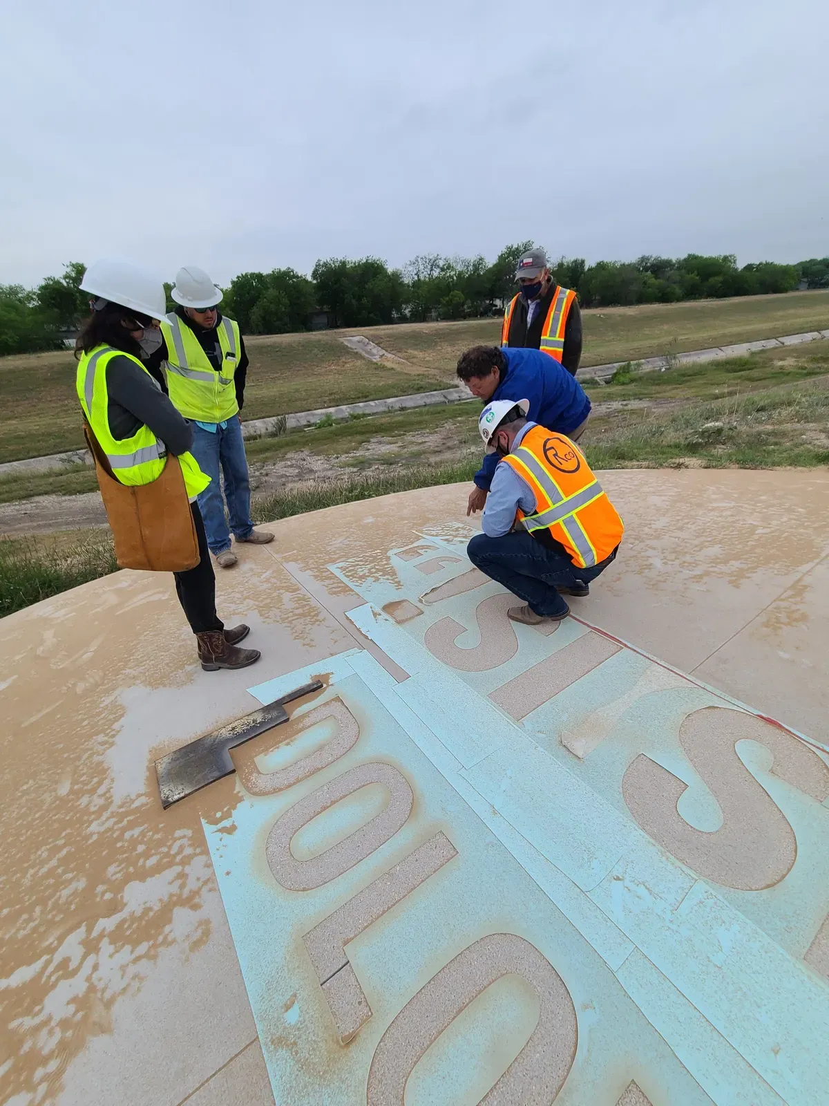 Commercial Work sandblasting project