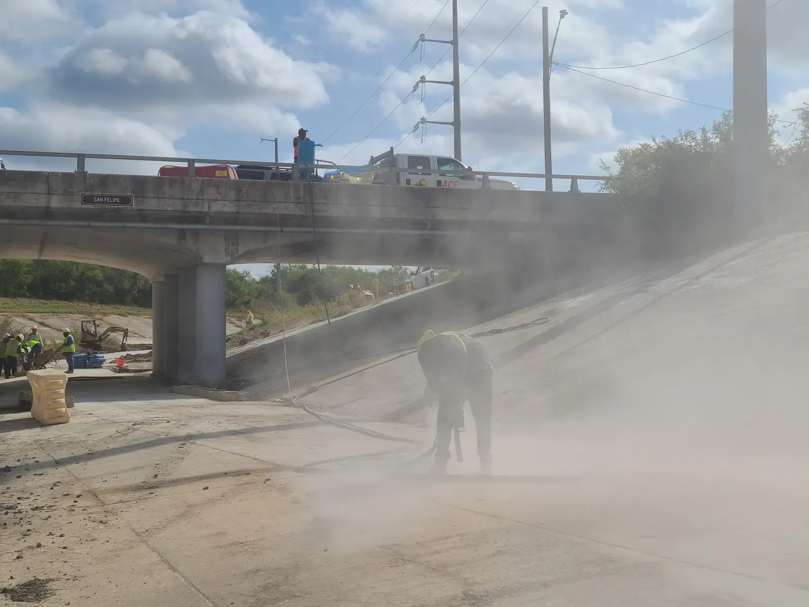 Commercial Work sandblasting project