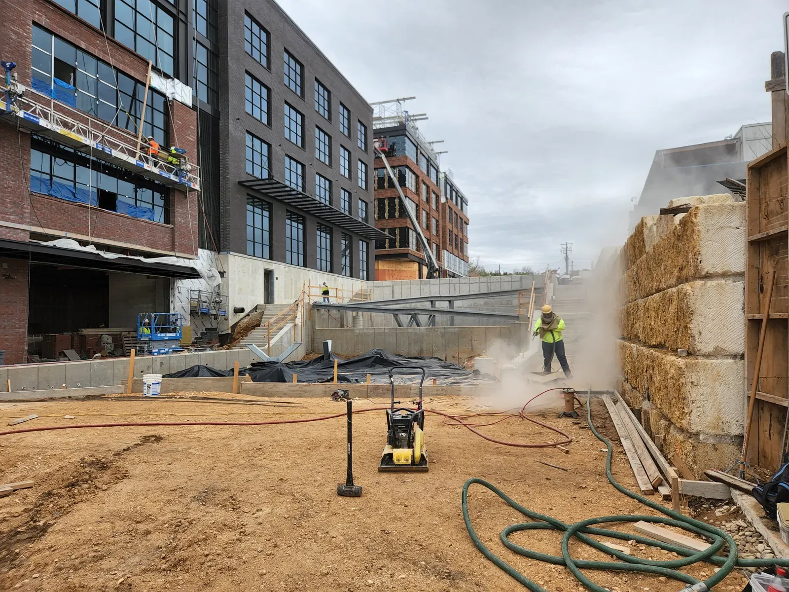 Commercial Work sandblasting project