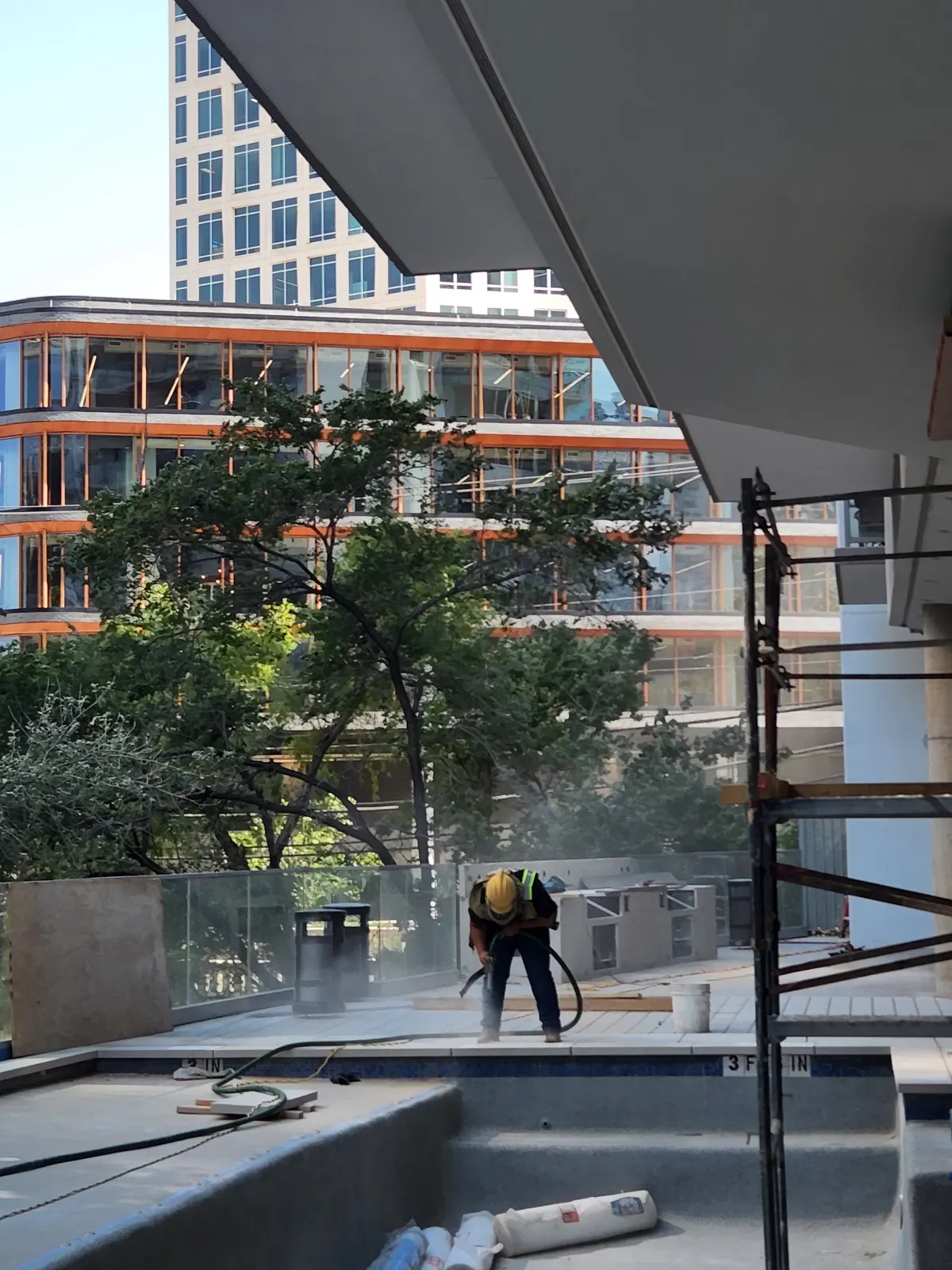 Commercial Work sandblasting project