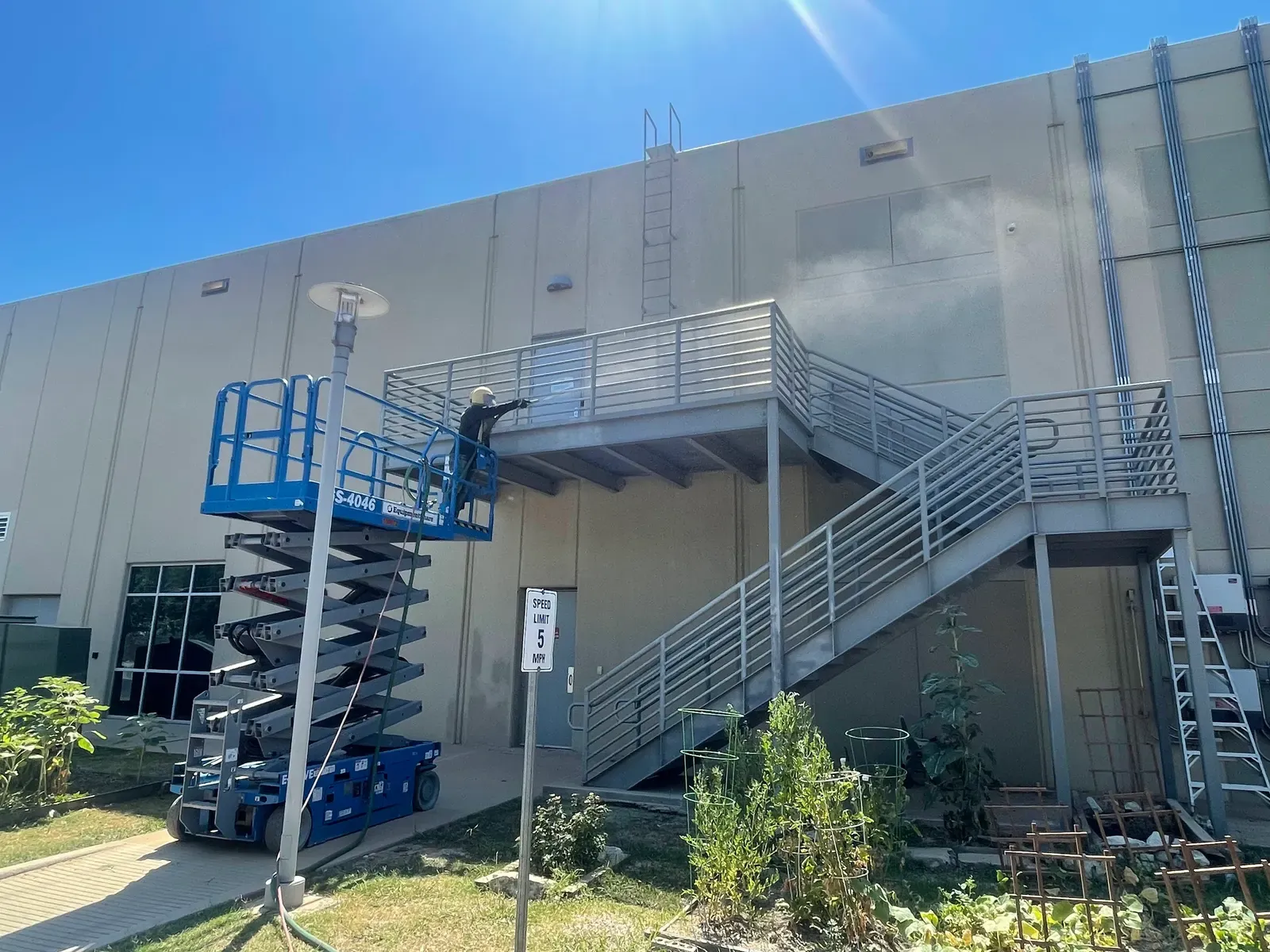 Commercial Work sandblasting project