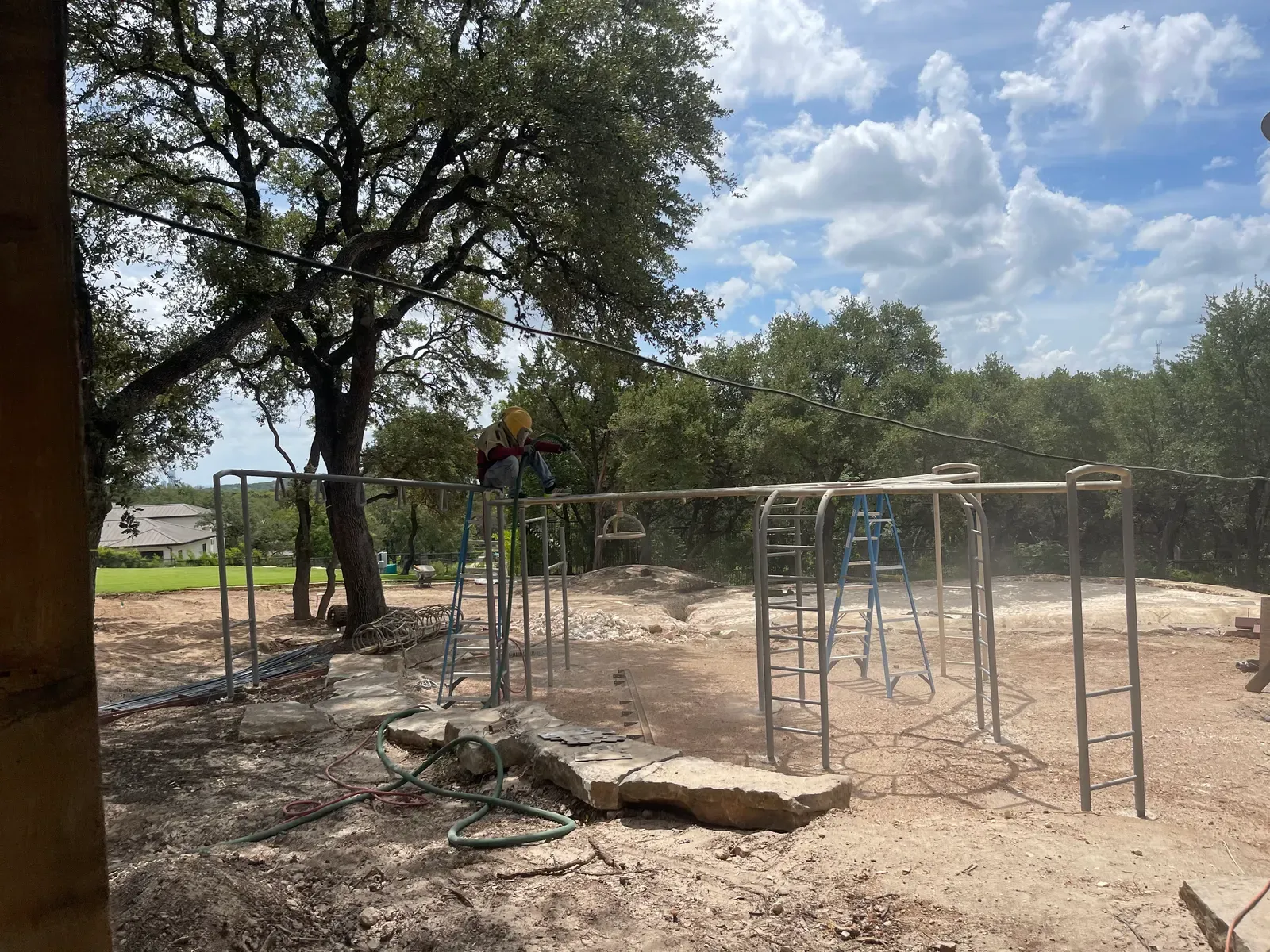 Commercial Work sandblasting project