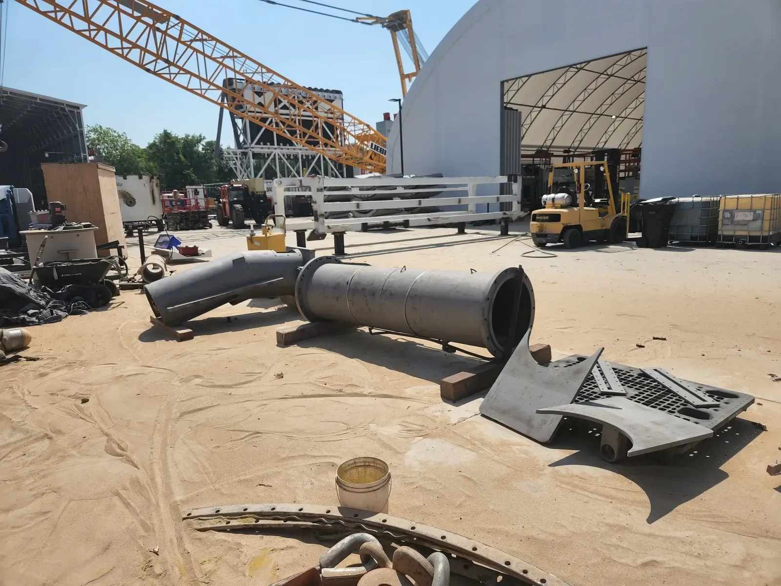 Industrial sandblasting project