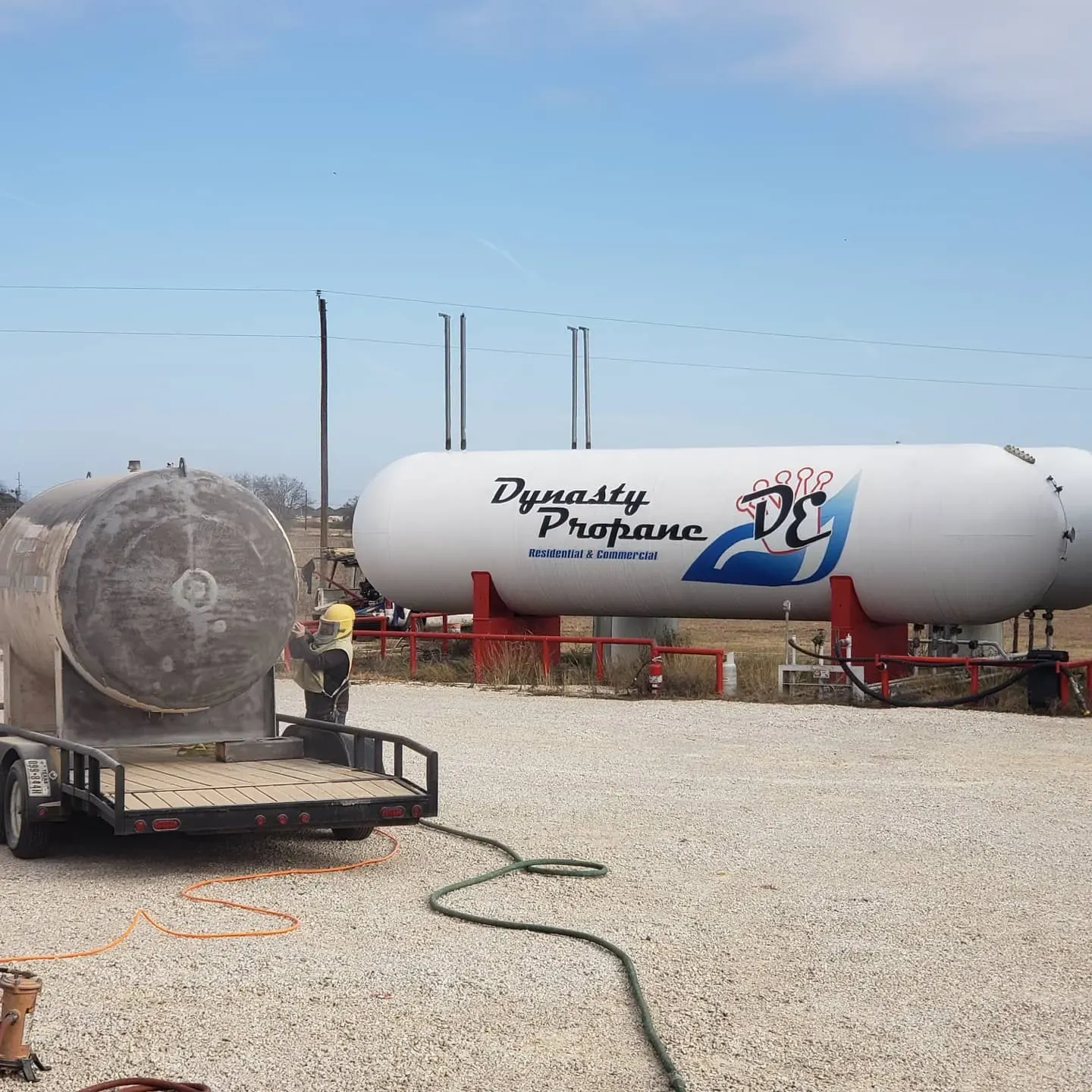 Industrial sandblasting project