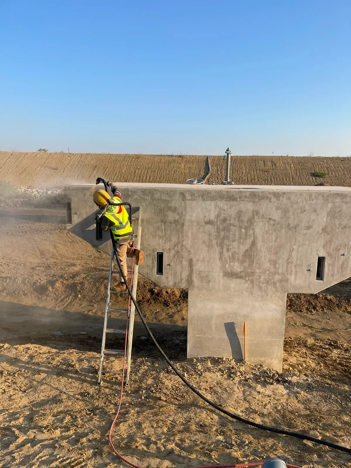 Industrial sandblasting project