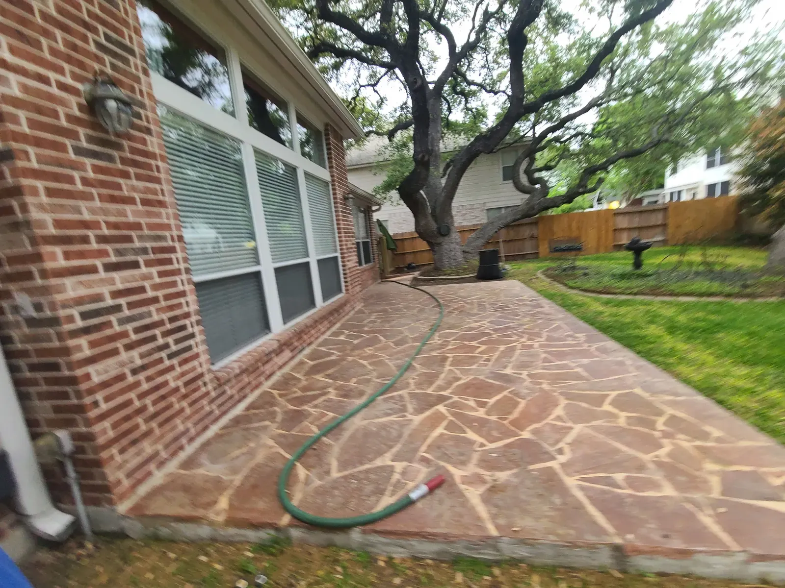 Residential sandblasting project