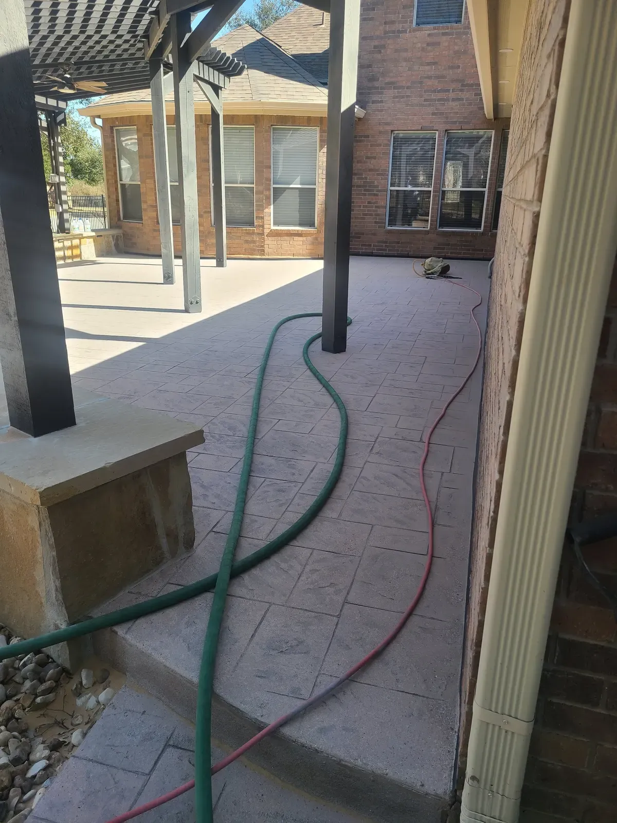 Residential sandblasting project