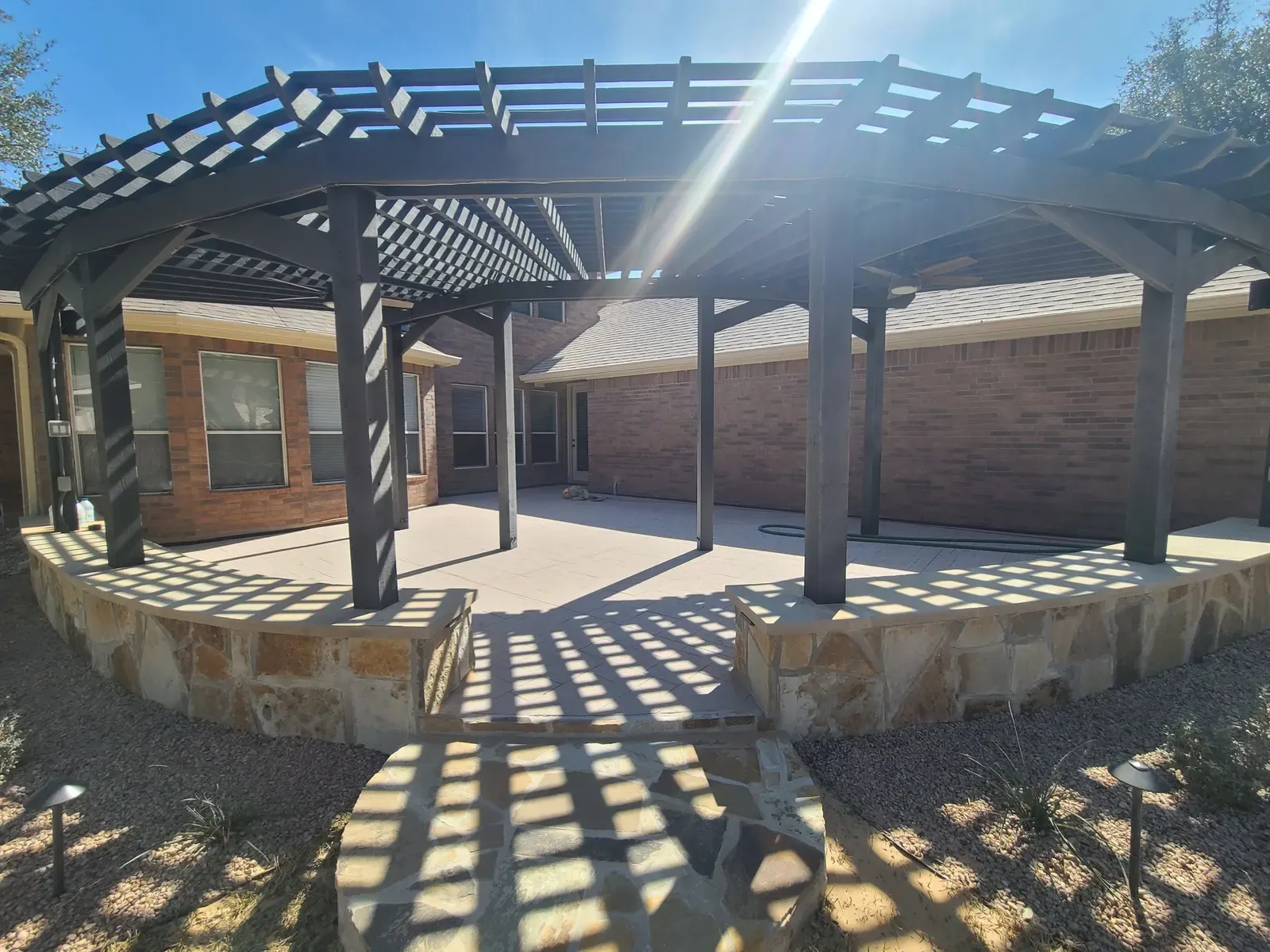 Residential sandblasting project