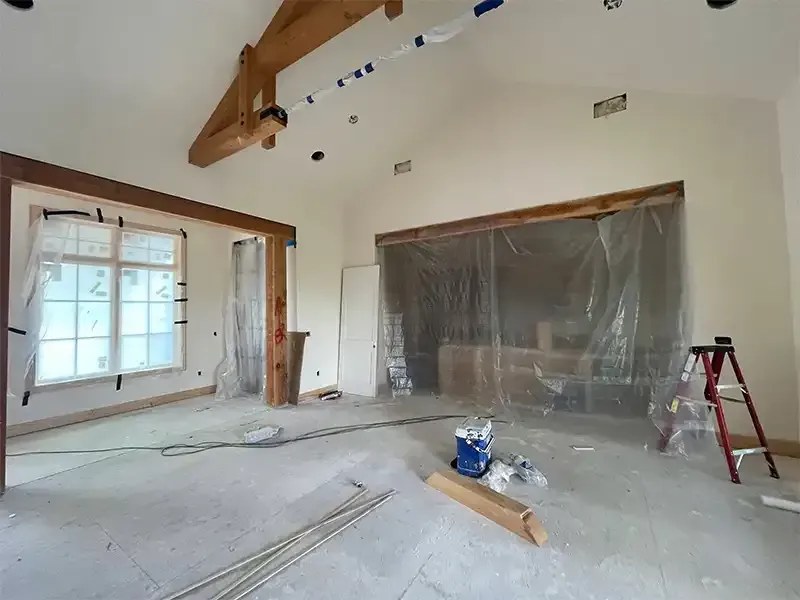 Residential sandblasting project