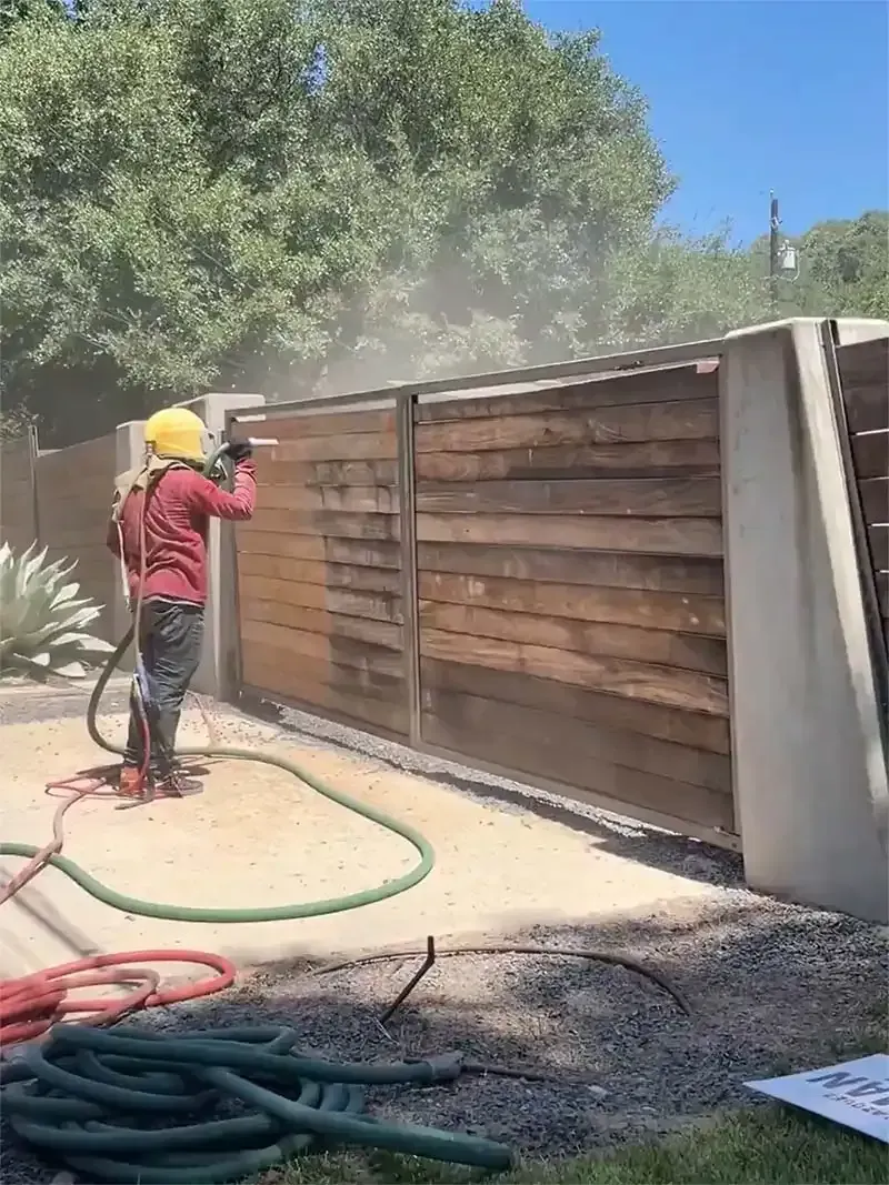 Residential sandblasting project