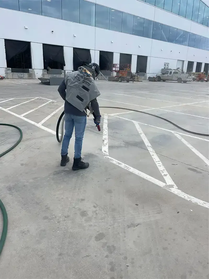 Industrial sandblasting project