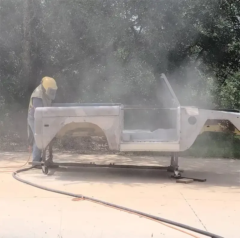 Industrial sandblasting project