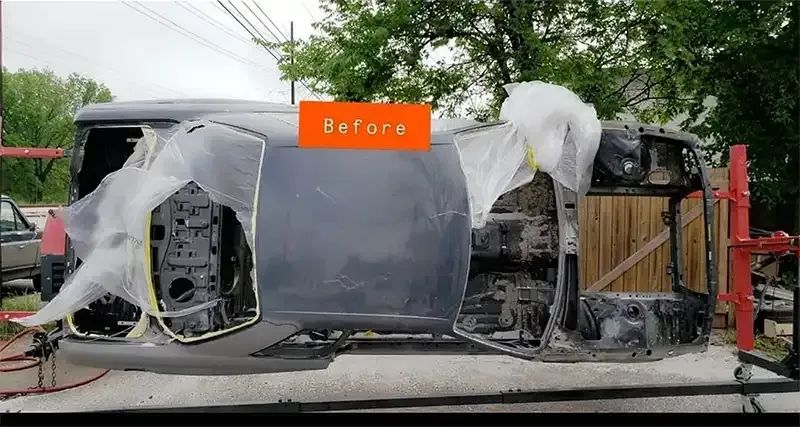 Industrial sandblasting project