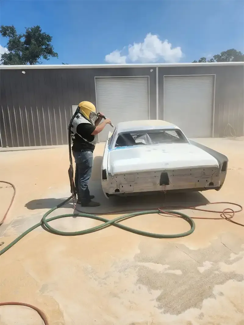 Industrial sandblasting project