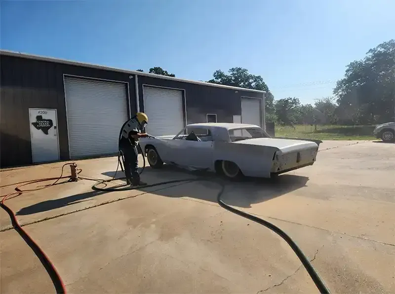 Industrial sandblasting project